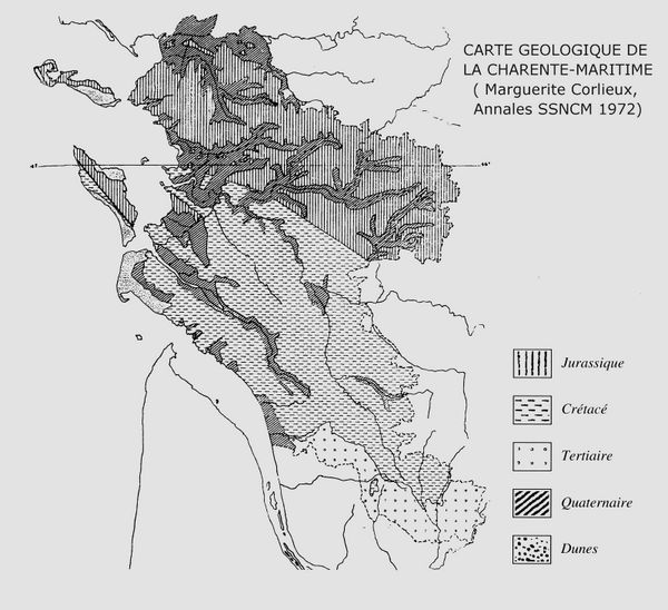 (c) Etude géologique abrégée de la Charente-Maritime par Marguerite CORLIEUX.
 